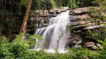 The waterfall in the big forest is very beautiful and less known and dangerous during the rainy season.