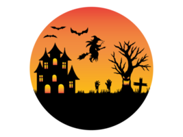 fond de silhouette halloween png