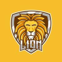 la ilustración del diseño del vector del logotipo de la mascota del león es perfecta para equipos deportivos o deportes electrónicos