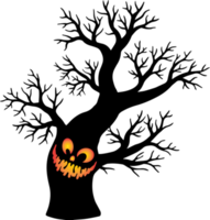 gruseliger hintergrund des baumhalloweens png