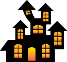 château d'halloween silhouette png