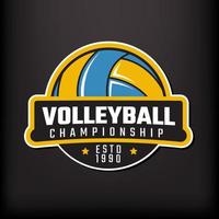 Championship or volleyball club vector logo