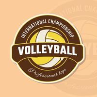 logotipo del campeonato internacional de voleibol vector