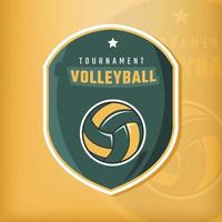 Design element for volleyball logo, label and emblem vector