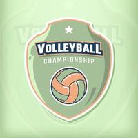 Awesome volleyball label, emblem or logo vector