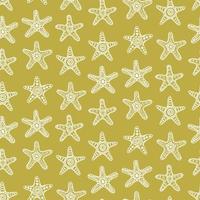 Sea Stars Seamless Pattern vector