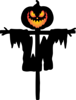 épouvantail silhouette halloween png