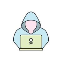 Hacker icon vector design templates