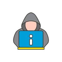 Hacker icon vector design templates