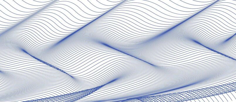 fondo de onda azul abstracto. fondo abstracto de líneas redondas mínimas azules. fondo de patrón de líneas de onda azul abstracto vector