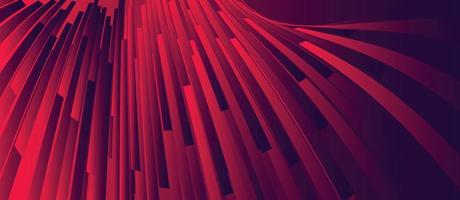 red layers rotating and creating circle shaped composition on black backdrop. Vector illustration