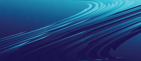 Abstract modern blue horizontal banner background with geometric diagonal overlay layer and glowing lines vector