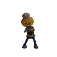 pose de monstruo de calabaza halloween png