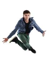 young man dancing photo