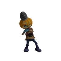 Pumpkin monsters dancing png