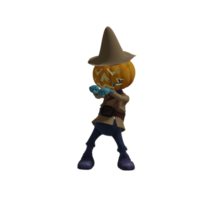 Pumpkin monster pose Halloween png