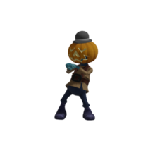 Pumpkin monsters dancing png