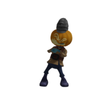 Pumpkin monsters dancing png