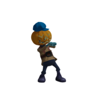 Pumpkin monsters dancing png