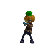 Pumpkin monster pose Halloween png