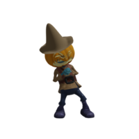 pose de monstruo de calabaza halloween png