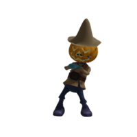 Pumpkin monster pose Halloween png