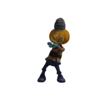 calabaza monstruo superestrella halloween png