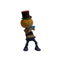 Pumpkin monsters dancing png