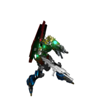 mecha redo till ge sig på png