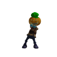 Pumpkin monster pose Halloween png