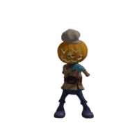 Pumpkin monster pose Halloween png