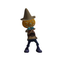 Pumpkin monster pose Halloween png