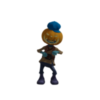 Pumpkin monster pose Halloween png