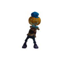 Pumpkin monster pose Halloween png