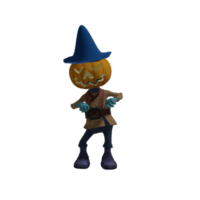 Pumpkin monster pose Halloween png