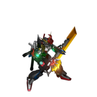 mecha redo till ge sig på png