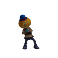 Pumpkin monster pose Halloween png