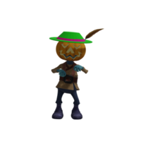 Pumpkin monster pose Halloween png