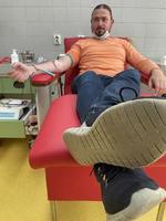 Donating blood view photo