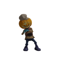 Pumpkin monster superstar Halloween png