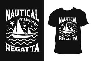 diseño de camiseta de vela. camiseta de vela. vector libre de camiseta de vela.