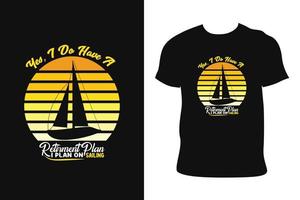 SAILING T-SHIRT DESIGN. SAILING T-SHIRT. Sailing t-shirt free Vector. vector