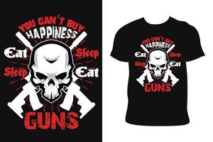 GUN T-SHIRT DESIGN. GUN T-SHIRT. Gun t-shirt free Vector. vector