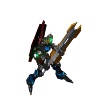 pose d'attaque mecha png