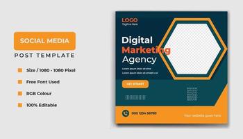 Digital Marketing Social Media Web Banner Template Design vector