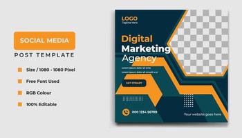 Digital Marketing Social Media Web Banner Template Design vector