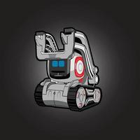 robot action ,han up smart robot vector illustration