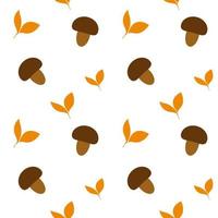 mushroom pattern design. Vector autumn forest illustration. Simple design for kids cloths