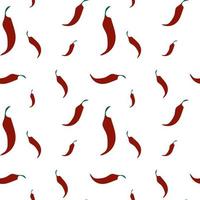 Seamless pattern with colored line icons vegetables. Seamless pattern with colored hot red pepper vector