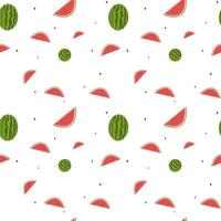 Seamless watermelons pattern. Vector background.